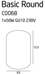 Stropné svietidlo Maxlight Basic Round C0068 čierne GU10 9,5 cm small 2
