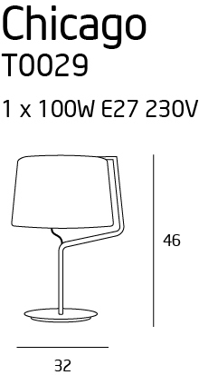 Skontrolujte Stolová lampa Max Light Chicago T0029 čierna 32 cm