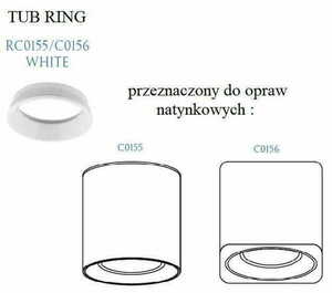Plafond Max Light TUB RC0155/C0156 White biely hliníkový krúžok 1 Plafond Max Light TUB RC0155/C0156 White biely hliníkový krúžok small 1