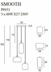 Prívesné svietidlo Max Light Smooth P0451 zlaté 3x E27 155 cm 2 Prívesné svietidlo Max Light Smooth P0451 zlaté 3x E27 155 cm small 2