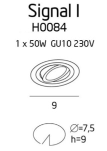 Zapustené svietidlo Max Light Signal H0084 biele GU10 9 cm small 2