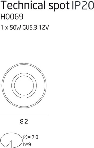Skontrolujte Zapustené svietidlo Max Light Deep H0069 biele okrúhle GU5.3 50W IP20