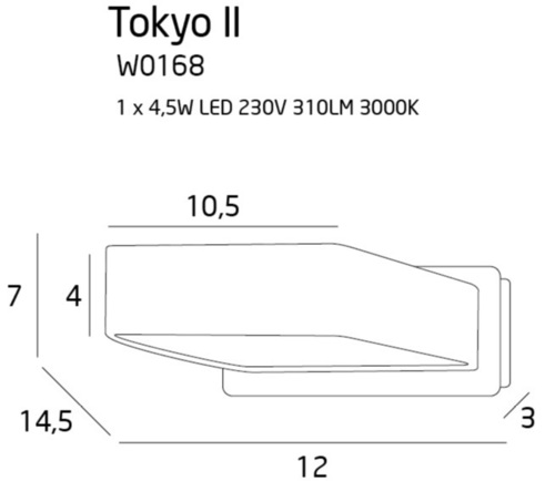 Skontrolujte Nástenné svietidlo Max Light Tokyo II W0168 biele LED 4,5W kovové