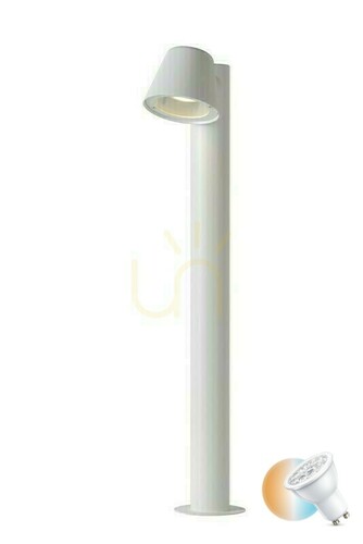 Skontrolujte Vonkajšie post svetlo Lucide Dingo biele hliník 70 cm 14881/70/31