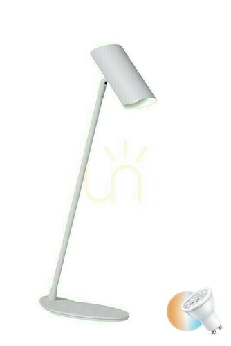 Skontrolujte Stolná lampa Lucide Hester biela LED GU10 7W 53 cm 19600/01/31