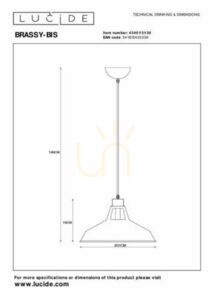 Závesné svietidlo Lucide BRASSY/BIS čierne 31 cm kov E27 43401/31/30 small 5