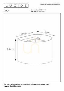 Nástenné svietidlo Lucide XIO šedé LED G9 4W 2700K 380lm IP20 09218/04/36 small 4