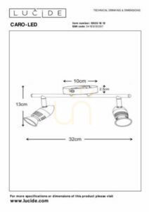 Reflektor Lucide CARO-LED strieborný LED 5W GU10 2x 350lm IP20 13955/10/12 small 3