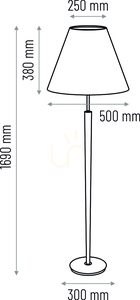 Stojacia lampa Hellux Venus 8111709 – biela, drevená, E27 small 3