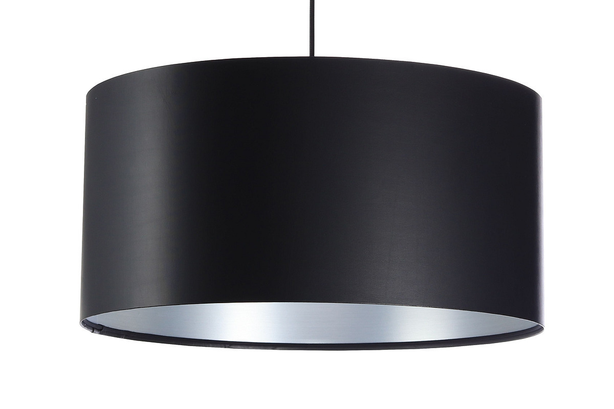 vyhliadka Čierno-strieborné závesné svietidlo 50cm LEXIE E27 60W latex, satén - predaj Čierno-strieborné závesné svietidlo 50cm LEXIE E27 60W latex, satén - predaj