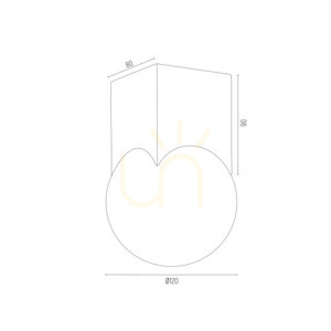 Stropné svietidlo ARGON AUSTIN opál mat čierna matná E14 SKU 4713 small 3