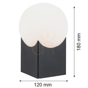 Stolná lampa ARGON AUSTIN opál matná čierna matná SKU 4721 small 2