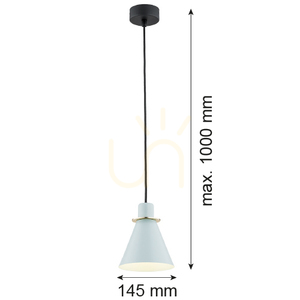 Závesná lampa ARGON BEVERLY modrá matná mosadz E27 4682 small 5