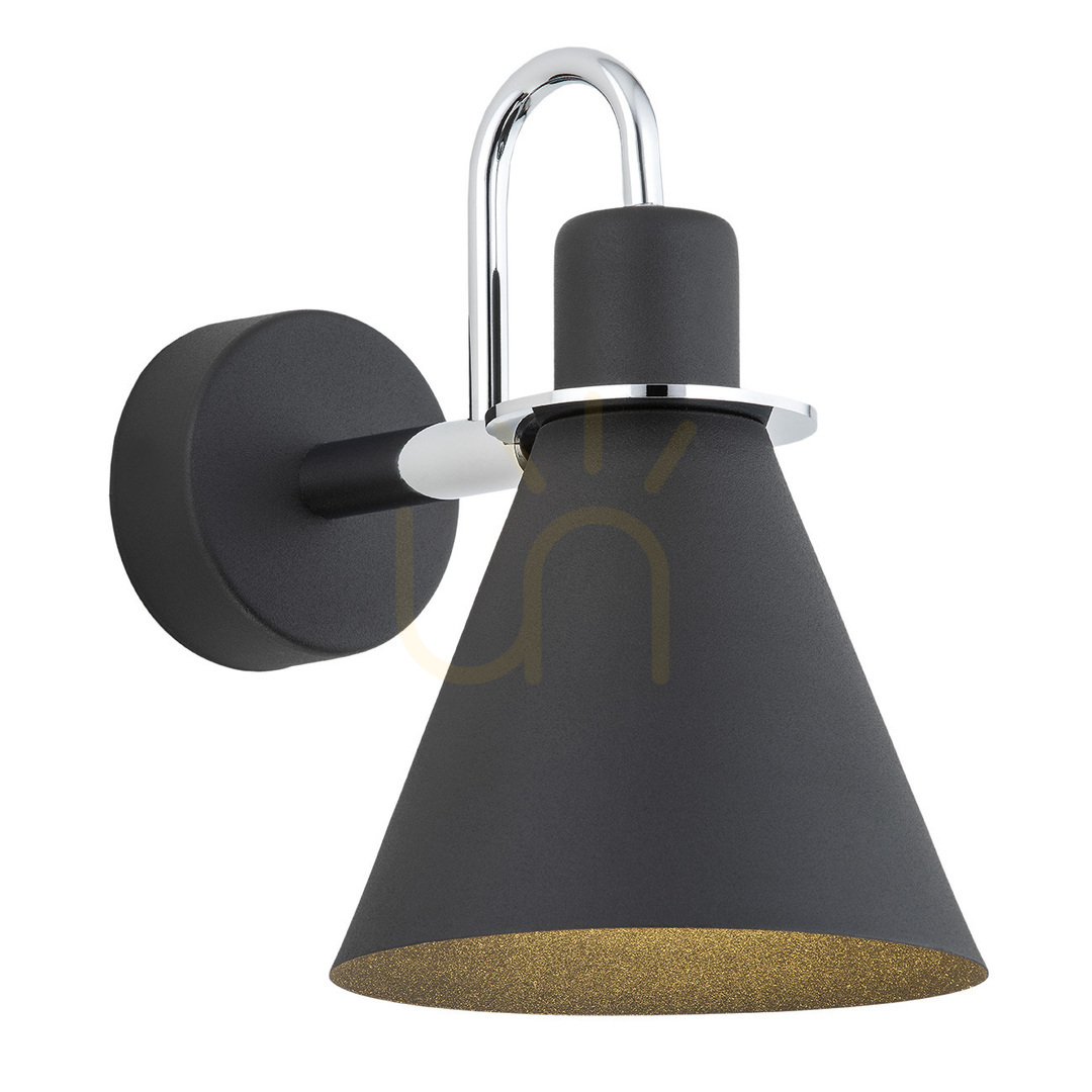 Fali lámpa ARGON Beverly fekete krómozott E27 1x1W 4709