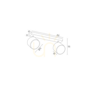 Plafón ARGON Clevland biely 2xGU10 1031 BZ small 5