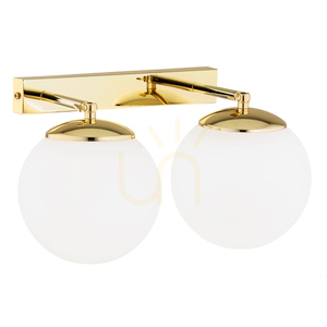 Nástenné svietidlo ARGON SATELITE PLUS 2xE27 opál matný mosadz 1052 small 1