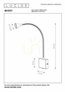 Nástenné svietidlo Lucide BUDDY čierne LED 3W 4000K 18293/03/30 small 4