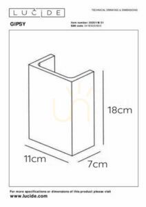 Nástenné svietidlo Lucide GIPSY biele sadrové G9 18 cm 35201/18/31 small 3