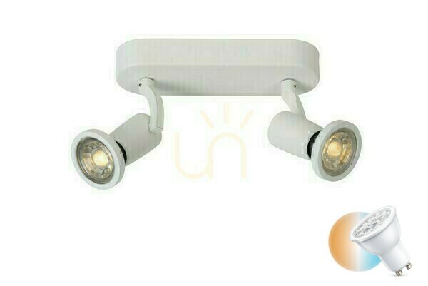 Plafon Lucide Jaster LED bílý GU10 2 světla 350 lm 2700K 11903/10/31