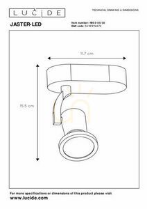 Nástenné svietidlo Lucide JASTER LED čierne GU10 5W 350lm 2700K 11903/05/30 small 4