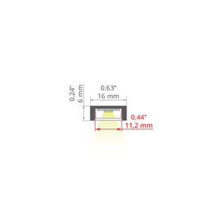 LED profil 16mm MICRO-PLUS Strieborný eloxovaný e6-k1 2m small 3