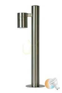 Vonkajšie stĺpové svetlo Lucide ARNE-LED strieborné nerezová oceľ IP44 14867/49/12 small 0
