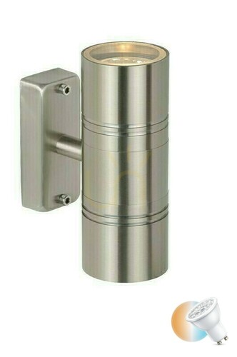 Skontrolujte Vonkajšie nástenné svietidlo Lucide ARNE-LED strieborné IP44 2xGU10 14867/11/12