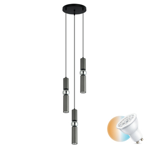 Závesná lampa Italux Isidora GU10 3-žiarovka čierna PND-14290-3-GR small 0