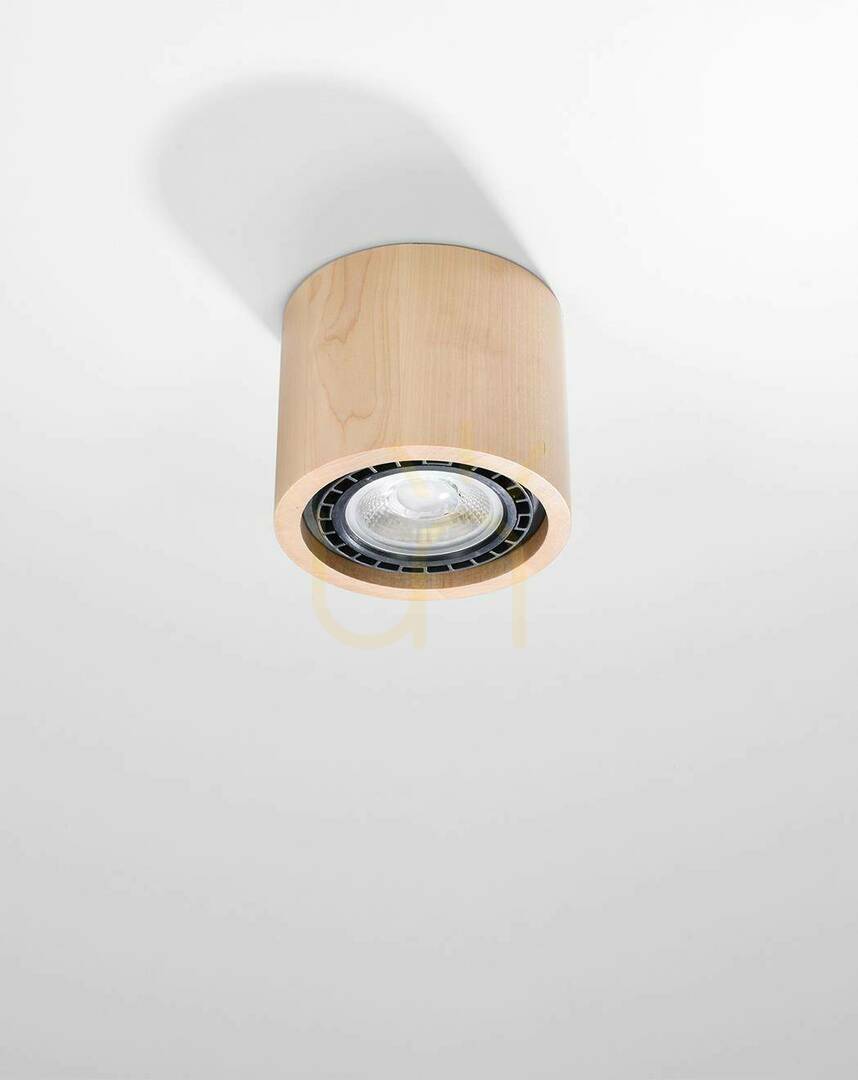 Plafond BASIC 1 prírodné drevo Sollux