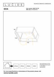 Vonkajšie nástenné svietidlo Lucide GOA antracit LED 6W IP54 28857/06/30 small 6