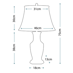 Modrá šesťhranná 1 svetelná stolová lampa Elstead small 5
