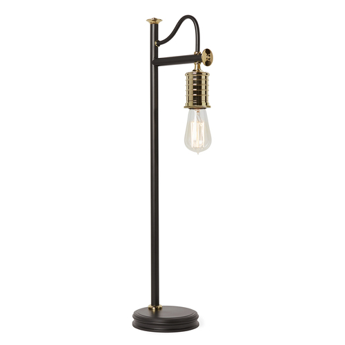 Skontrolujte Svetlá stolná lampa Douille 1 - čierna/leštená mosadz Elstead