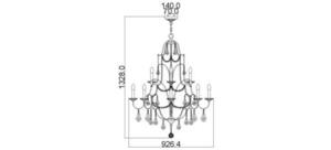 Valentina 12 Light Mu Lighti-Tier Luster Elstead small 1