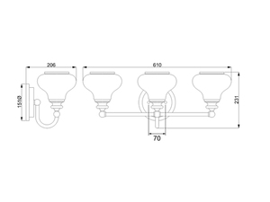 Ainsley 3 Light Wall Light Elstead small 3