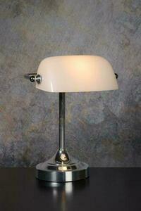 Stolová lampa Lucide BANKER strieborná sklo retro E14 40W 17504/01/11 small 1