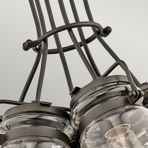 Brinley 6 Light Pendant Lamp - Olde Bronze Elstead small 4
