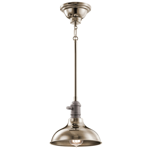 Skontrolujte Cobson 1 Light Mini Pendant Lamp - leštený nikel Elstead