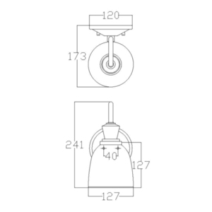 Cora 1 Light Wall Light Elstead small 4