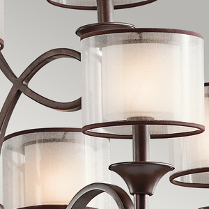 Lacey 9 Light Luster - Mission Bronze Elstead small 3