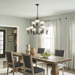 Lacey 9 Light Luster - Mission Bronze Elstead small 4