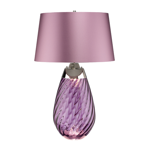Skontrolujte Lena 2 Svetlá veľká slivková stolová lampa Elstead