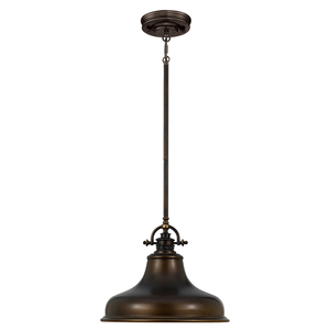 Emery 1 Light Medium Pendant Lamp - Palladian Bronze Elstead. small 0