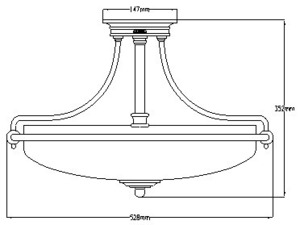 Griffin 4 Light Semi-Flush Light - Starožitný Nikel Elstead small 4