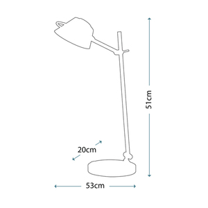 Stolová LED lampa Spencer z brúseného niklu Elstead small 3