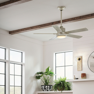 Ventilátor Colerne Brúsený nikel, LED IP20, domáci ventilátor 132cm small 3