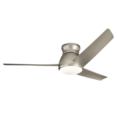Skontrolujte Eris stropný ventilátor brúsený nikel, IP44 152 cm