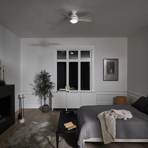 Bytový ventilátor Sola Matt white, IP23 LED 3000K 86cm small 3