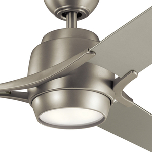 Stropný ventilátor s osvetlením Zeus Brushed nikel, IP20 LED 3000K 152cm small 1