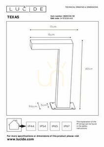 Vonkajší stĺpik Lucide TEXAS antracit LED 40 cm 28851/40/30 small 2