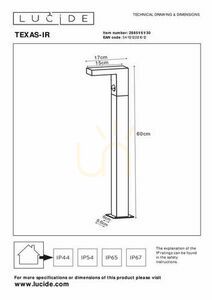 Vonkajšie stĺpikové svetlo Lucide TEXAS antracit LED 6W IP54 28851/61/30 small 4